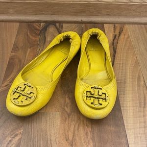Tory Burch yellow flats